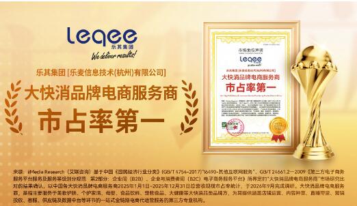 樂其集團獲艾媒雙項認可：大快消品牌電商服務商市占率第一，標桿企業案例入選《2026中國品牌電商服務商行業研究報告》