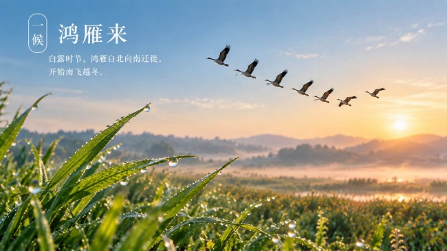 白露三候映初心 實干篤行正當時