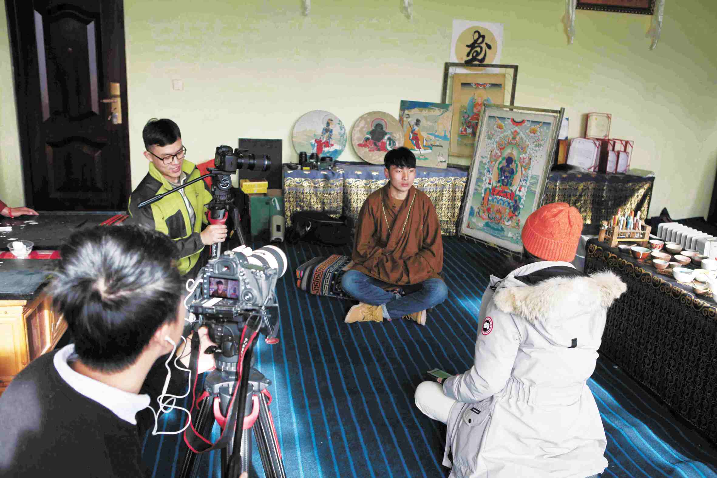 唐卡漆畫：福建藝術扶貧打造精準援藏創新品牌