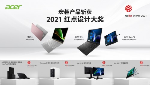 兼具輕薄強性能，宏碁縱橫+ P6、傳奇X系列榮獲2021紅點設計獎