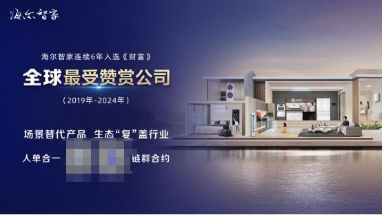 海爾智家連續6年入選《財富》全球最受贊賞公司