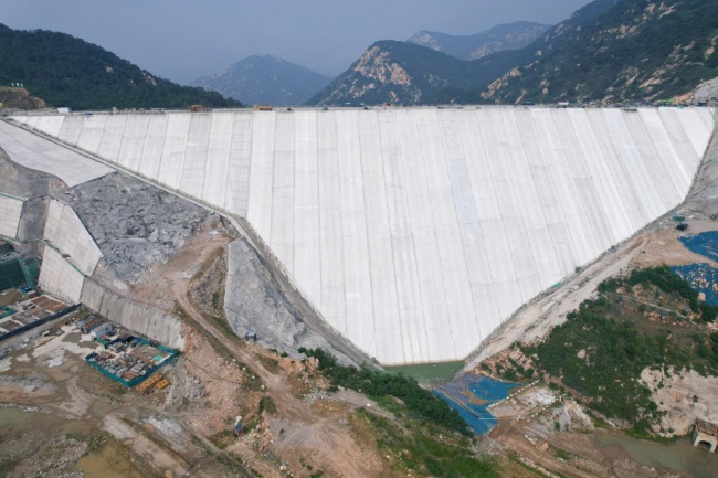 中交一公局三公司泰安二期抽蓄電站上水庫主壩面板澆筑圓滿收官